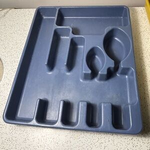 Vintage Rubbermaid cutlery tray - blue